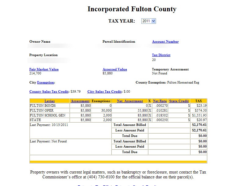 Fulton county ga tax deals records